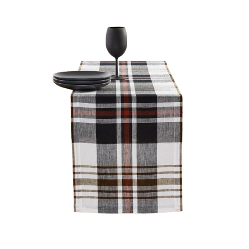 Christmas Linen Table Runner - Oxford Plaid, Solino Home