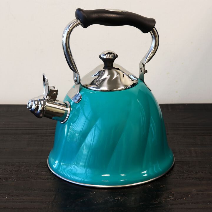 Mr Coffee Alberton Tea Kettle with Lid in Emerald Green
