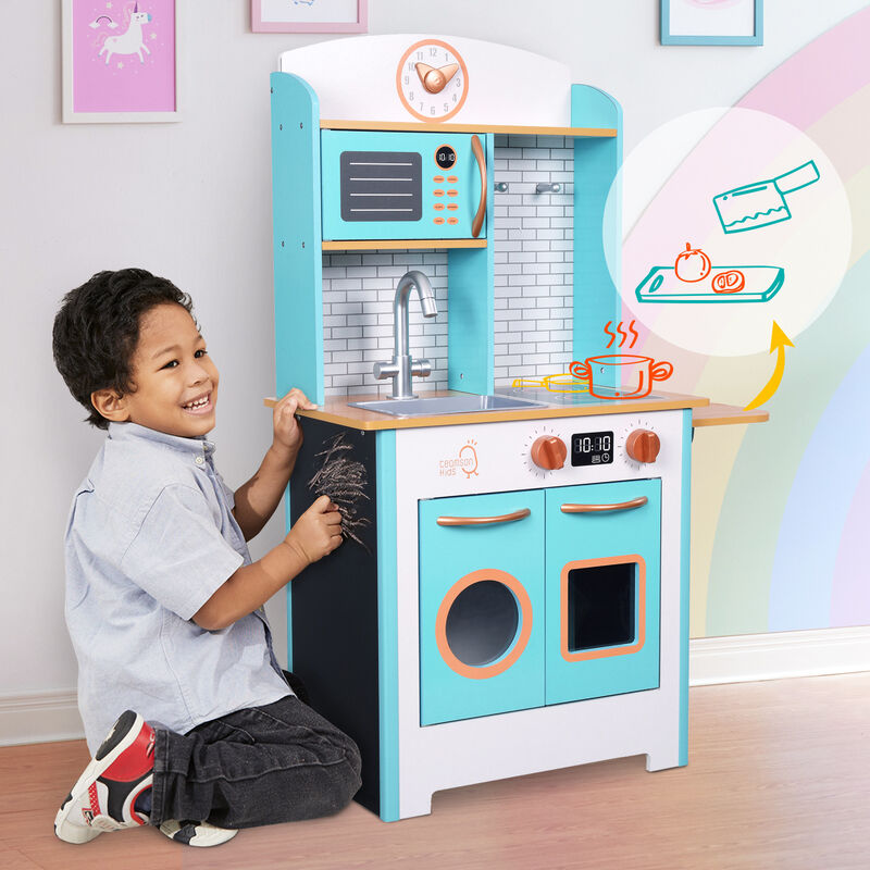 Little Chef Santos Retro Kitchen Playset, Aqua/White image number 7