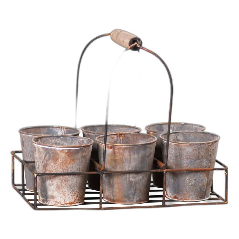 Irvins Country Tinware Vintage Plant Carrier image number 0