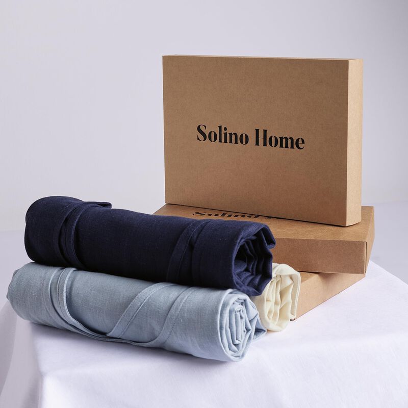 Solino Home 100% Pure Linen Apron - Linen Smock Apron image number 8