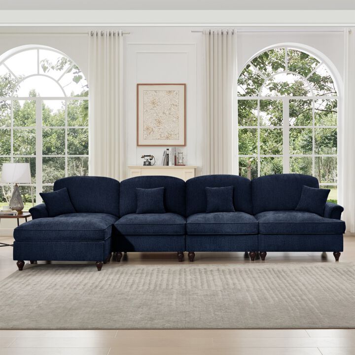 Webfur Mid-Century Modern L-Shaped Sectional Sofa
