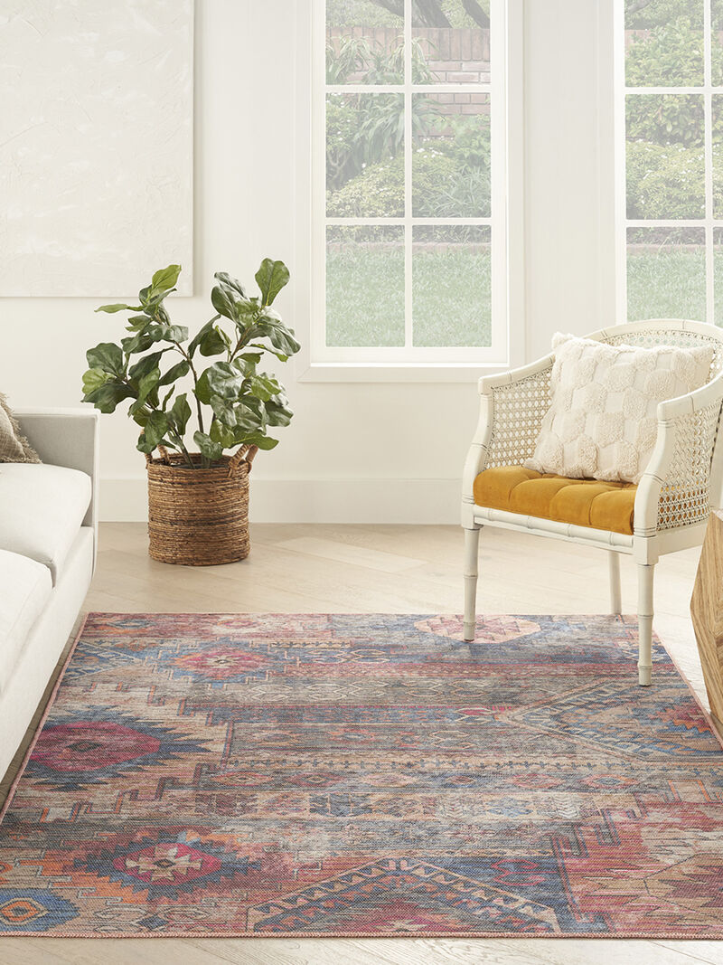 Machine Washable Series 1 SR106 Multicolor 6' x 9' Rug