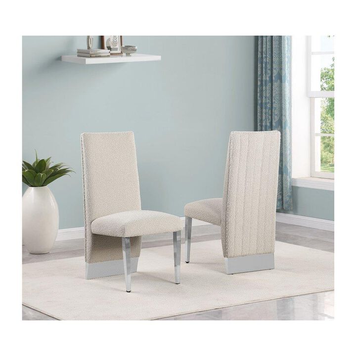 Luxe Cream boucle side chairs - Set of 2