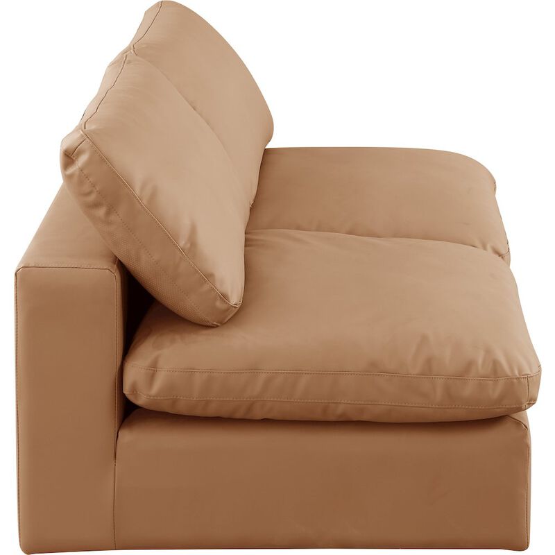Meridian Furniture Comfy Cognac Vegan Leather Modular Sofa