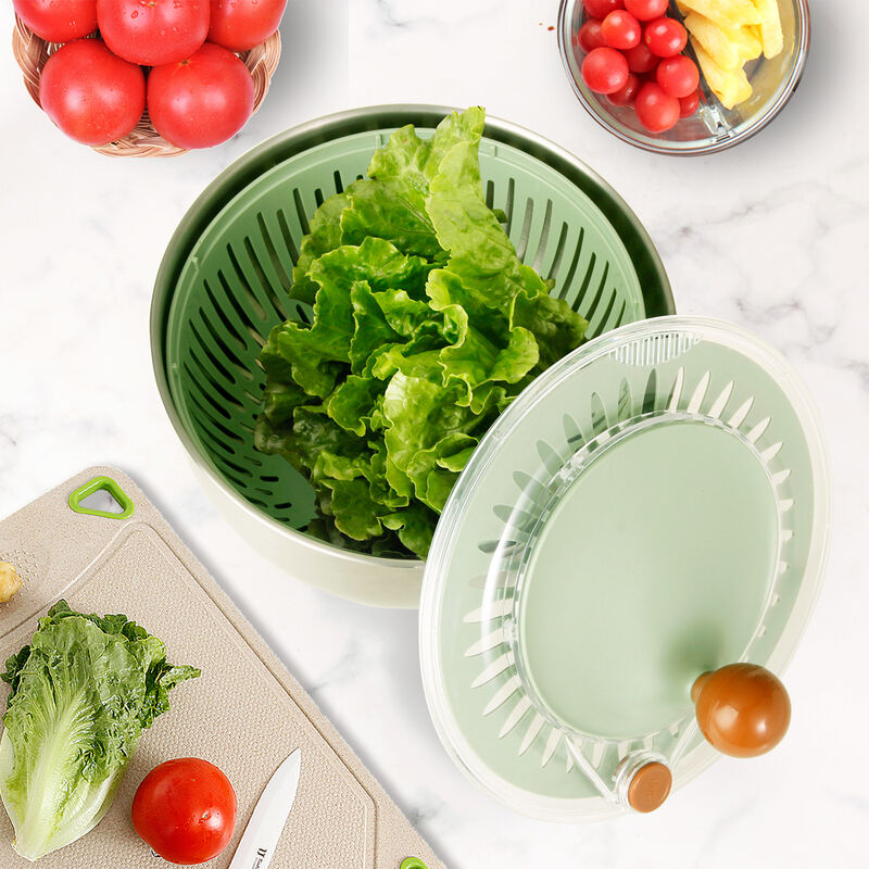 5-Blade Food Processor with Salad Spinner, 4.8QT Multifunctional Slicer Shredder for Kitchen