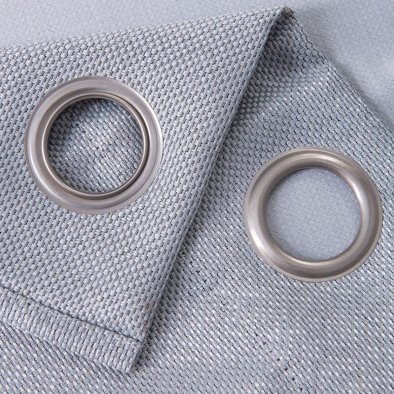 Lucas Jacquard Blackout Grommet Curtain Panel Silver by Olivia Gray