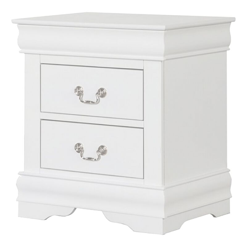 Ry Three Piece Full Size Bedroom Set, Sleek Modern Transitional Style, White image number 4