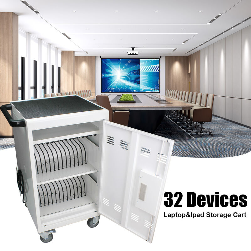Streamdale 30-Device Charging Cart with Lock (White)