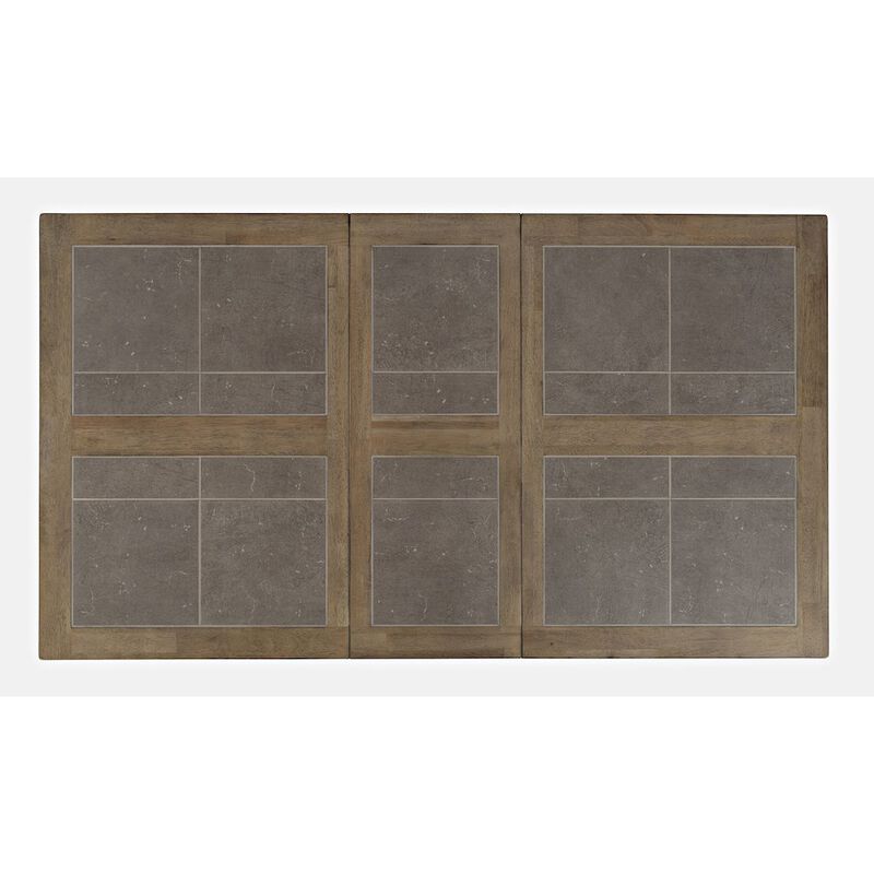 Jofran Prescott Park Modern Contemporary 74'' Extension Dining Table with Tile Inlay