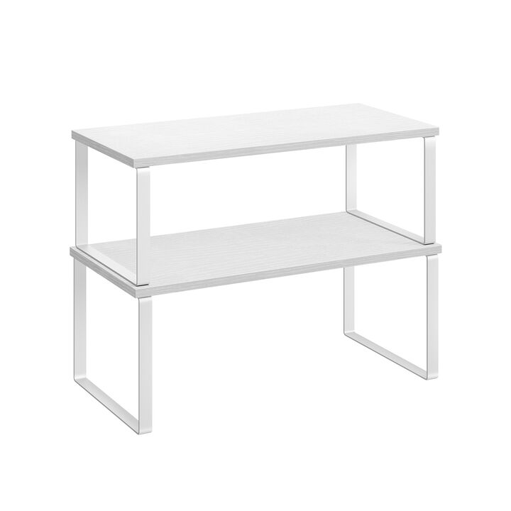 Set of 2 Cabinet Organizer Shelves for Efficient Storage and Space Management