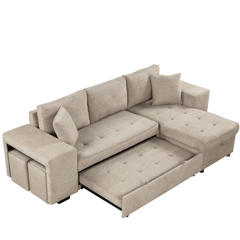 Merax Modern L-Shape 3 Seat Reversible Sectional Sofa