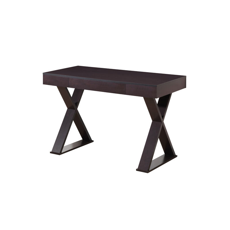 Trendy Writing Desk with Drawer, Espresso image number 4
