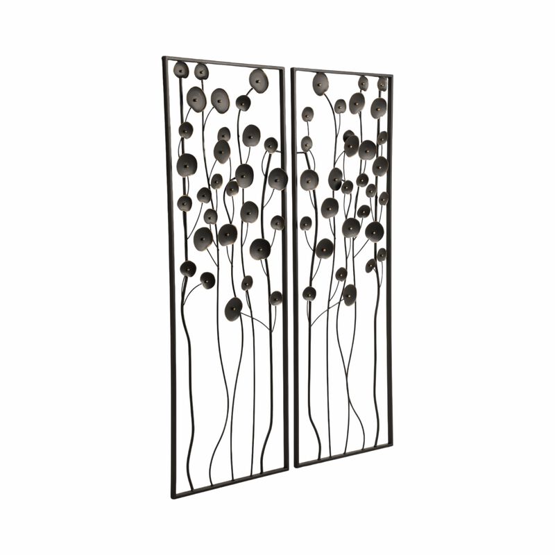 S/2 Dainty Flowers Metal Wall image number 1