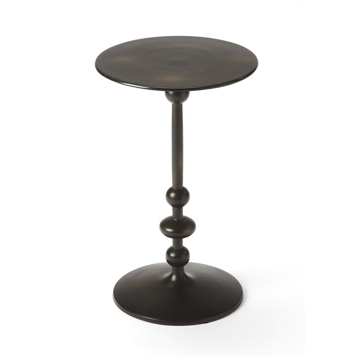 Black Iron Pedestal End Table, Belen Kox