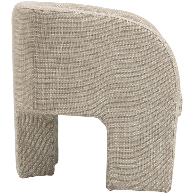 Meridian Furniture Sawyer Beige Weaved Polyester Fabric Accent Chair