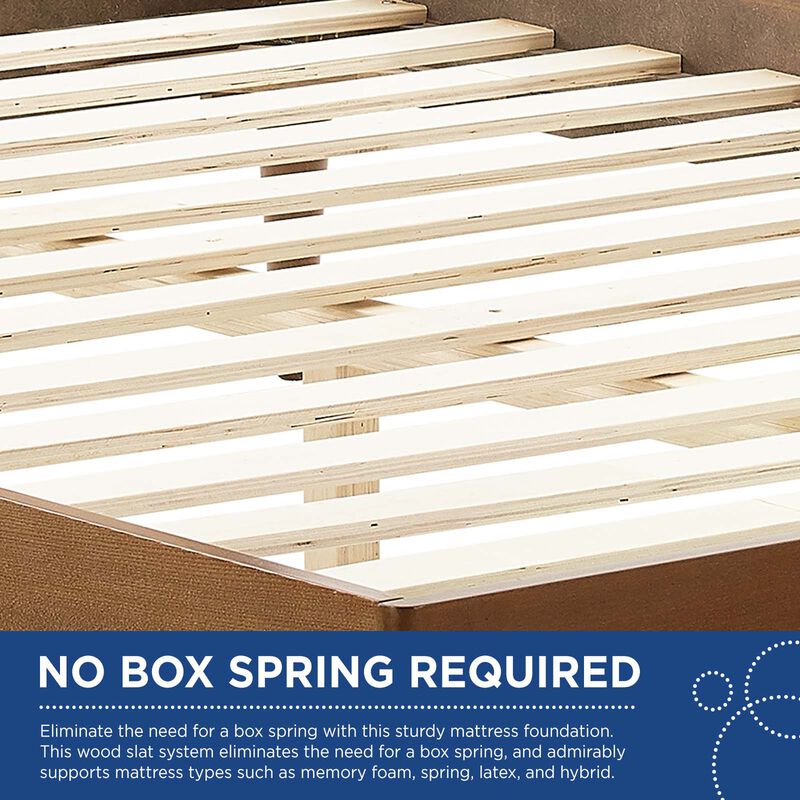 Modway - Sidney Cane and Wood Full Platform Bed with Splayed Legs image number 6