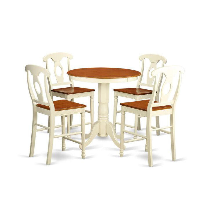 5 Pc counter height Table and chair set - Dining Table and 4 Kitchen bar stool.