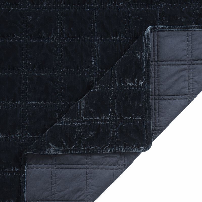 Stella Double Box Stitch Blue King Quilt Set image number 2