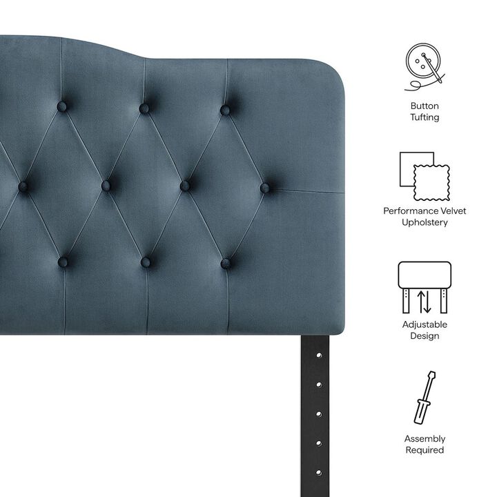 Annabel Stain-Resistant Performance Velvet Full Headboard