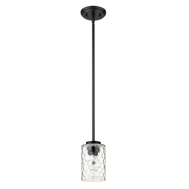 Hivvago Black Metal and Glass Mini Pendant Hanging Light