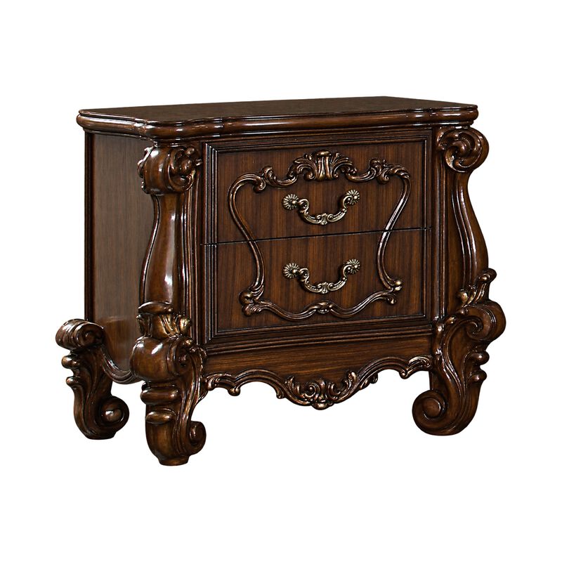 3pc King Bedroom Set, Brown, 2 Nightstands image number 3