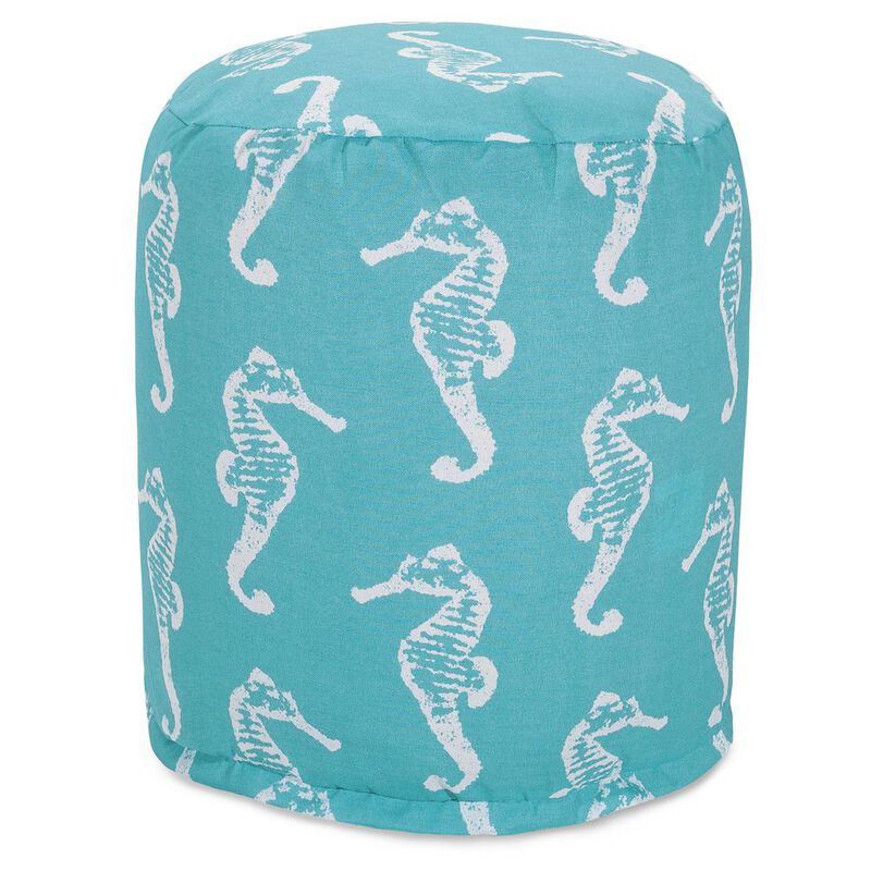 Majestic Home Goods Pouf Sea Horse Teal