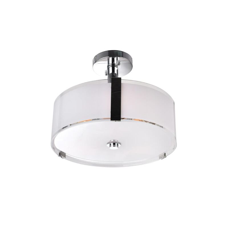 Lucie 4 Light Drum Shade Chandelier With Chrome Finish