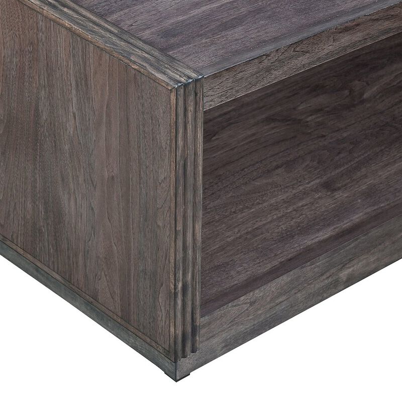 Liberty Furniture Modern Edge Cocktail Table for Living Room with Casters - Caffe Brown image number 5