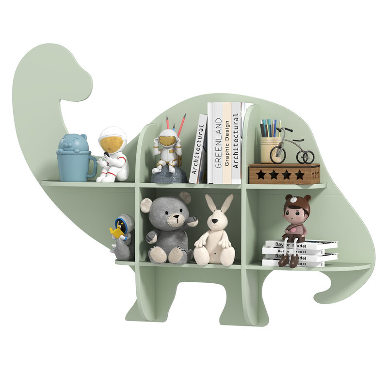 2-Tier Floating Dinosaur Kids Bookshelf for Children