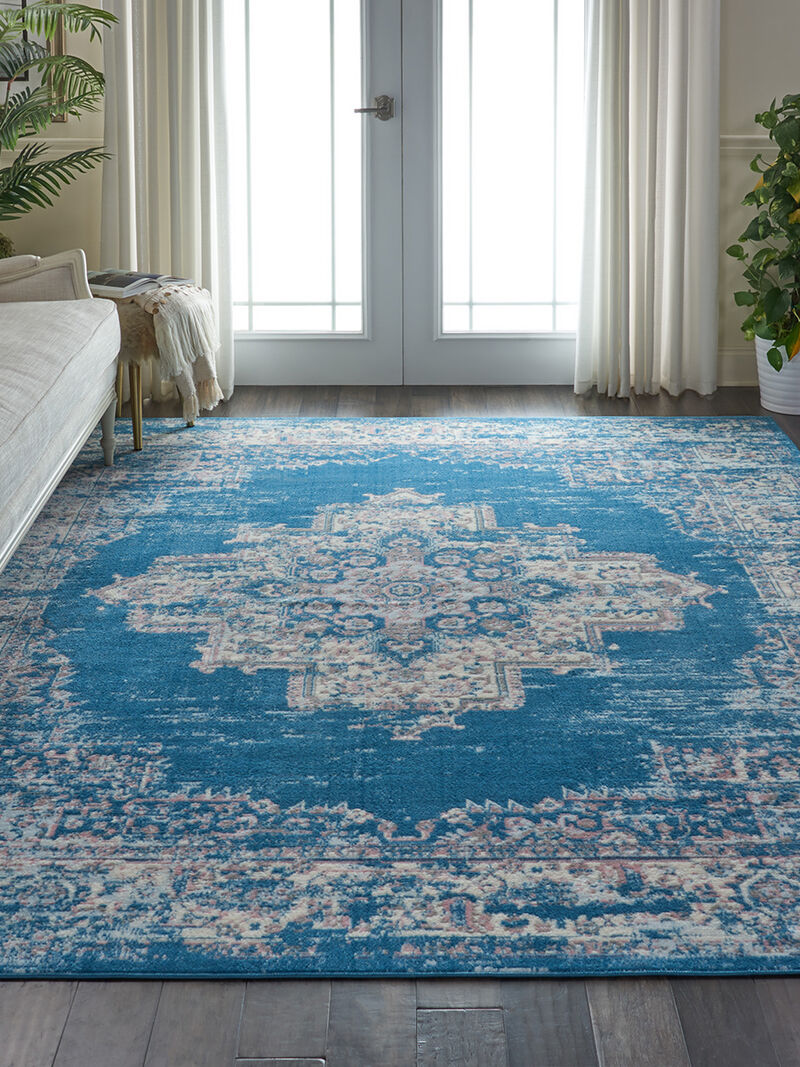 Grafix GRF14 Blue 8' x Round Rug