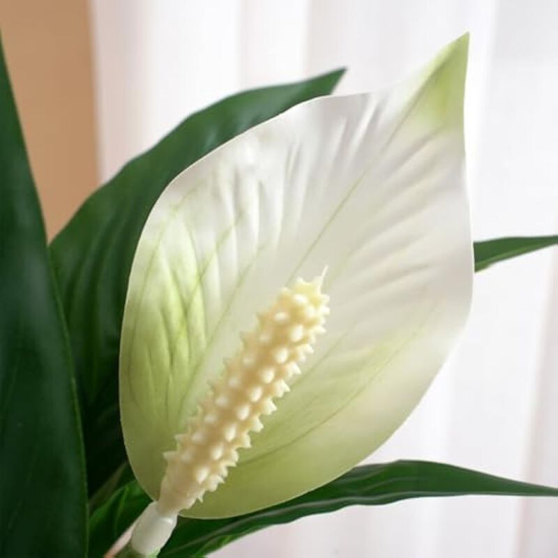 3 Piece White Artificial Lily Flowers Garden Porch Decor image number 3