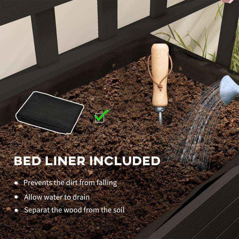 Hivvago Portable Raised Garden Planter with Trellis image number 6