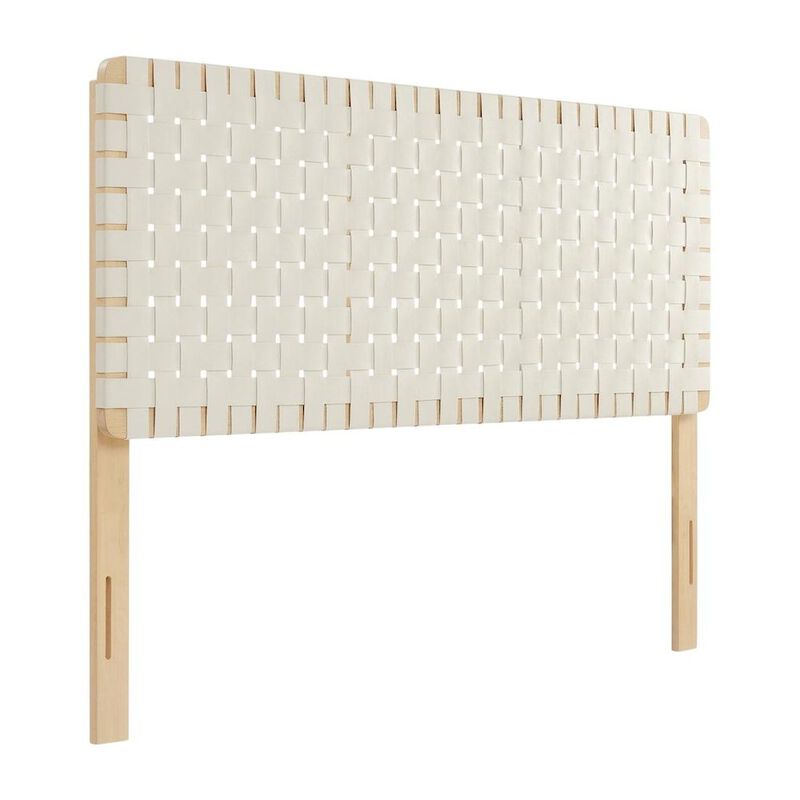 Vegan Leather Queen Headboard with DurableTexture for Bedroom image number 0