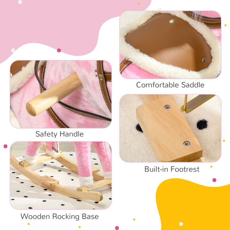 BreeBe Plush Rocking Horse with Sound for Toddlers image number 6