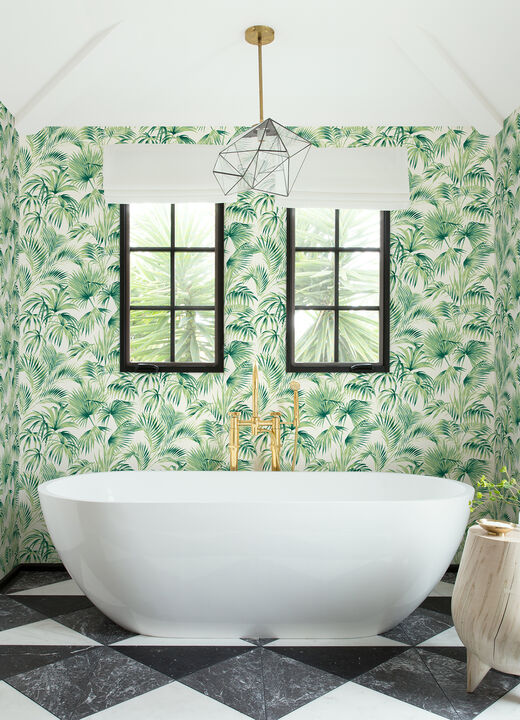 Manaus Green Palm Frond Wallpaper (Set of 2)