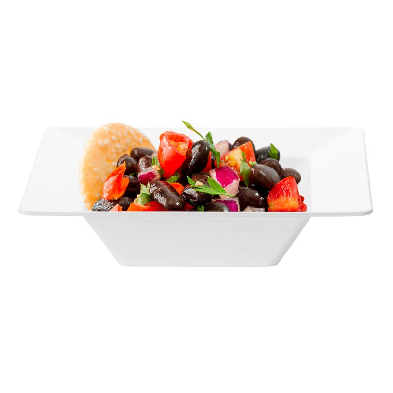 12 oz. White Square Plastic Soup Bowls (120 Bowls) image number 2