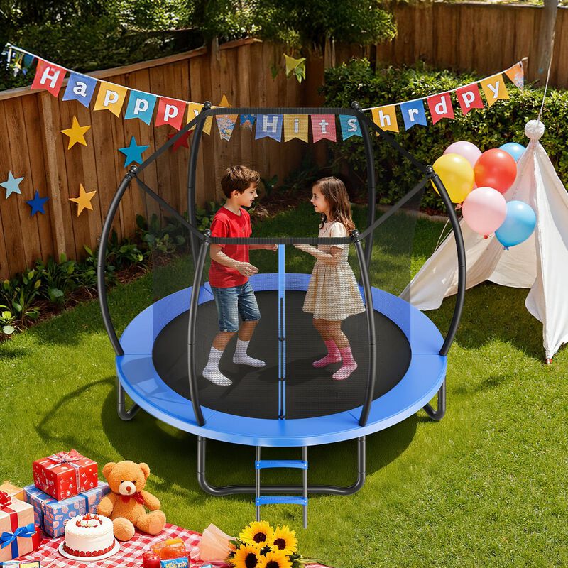 Outdoor Trampoline with Rust-Resistant Frame, Safety Enclosure Net & Thick Protective Pad image number 1
