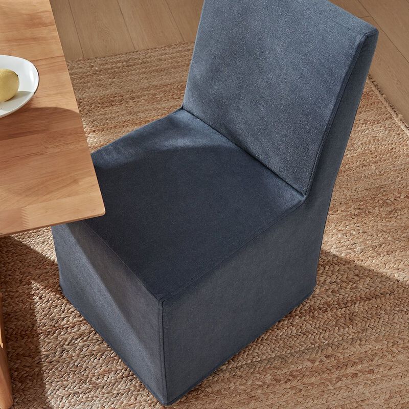 Tessera Upholstered Linen-Blend Slipcovered Dining Chair image number 8