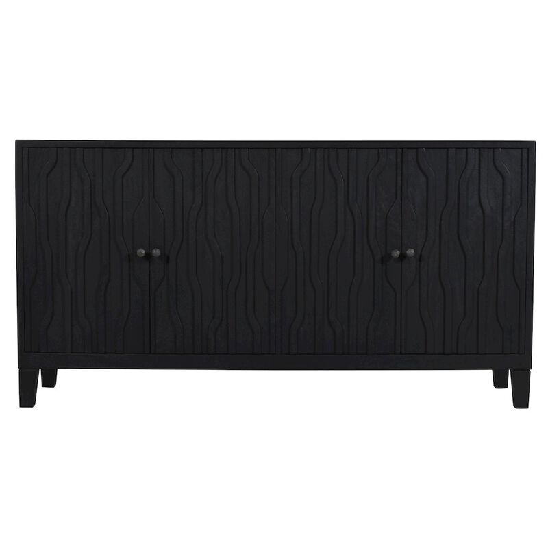 Alex Hamilton Orchard 4-Door Sideboard in Graphite Black Reclaimed Wood