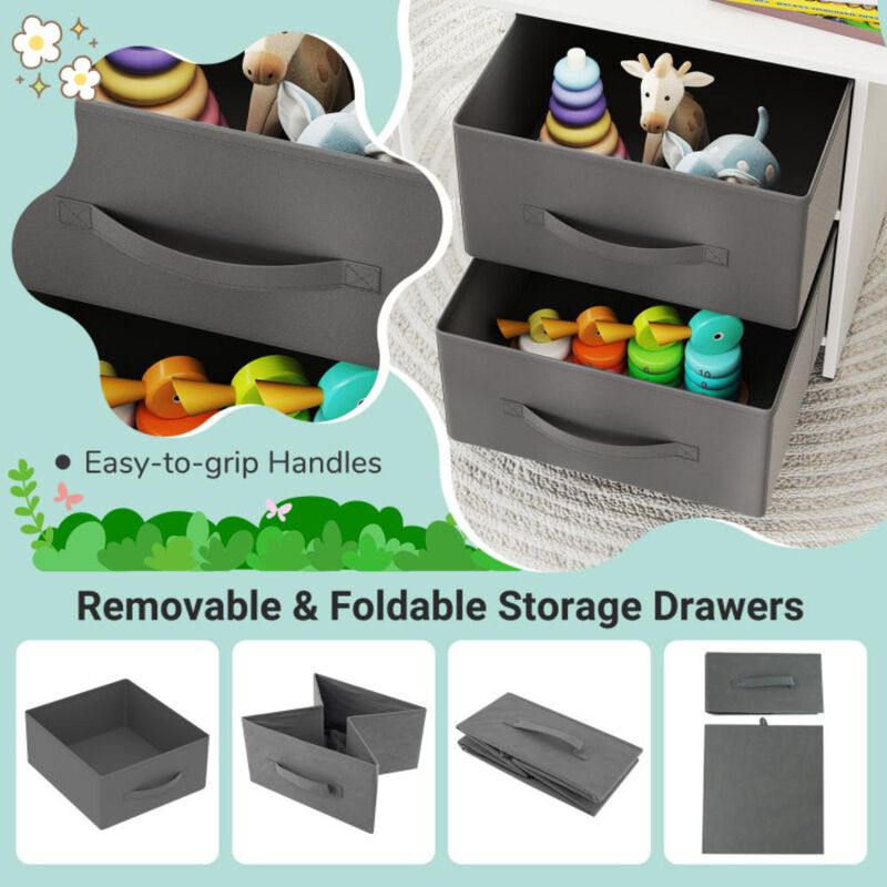 Hivvago KidsÂ TableÂ andÂ 2Â ChairsÂ Set RemovableÂ StorageÂ Drawers