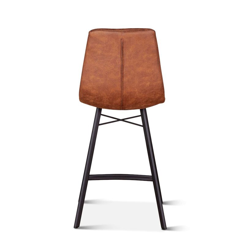 World Interiors Hudson Counter Chair in Trapper Brown Microfiber image number 1