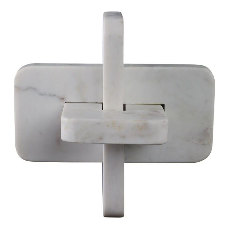 9" White Marble Knot, White image number 0