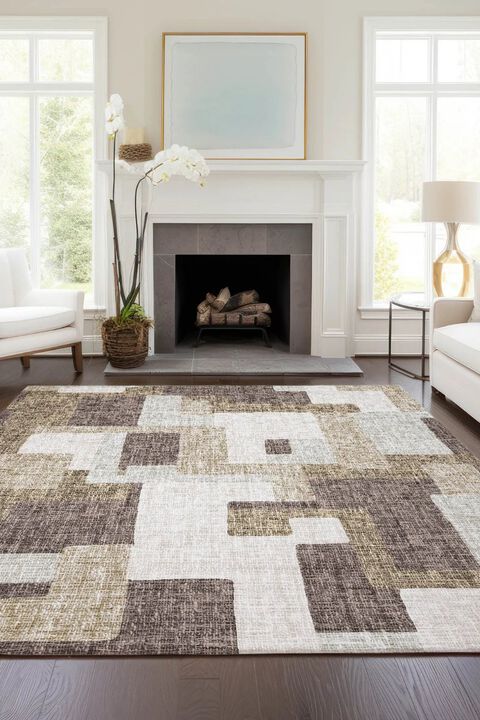 Portico PO3 Brown 9' x 12' Rug