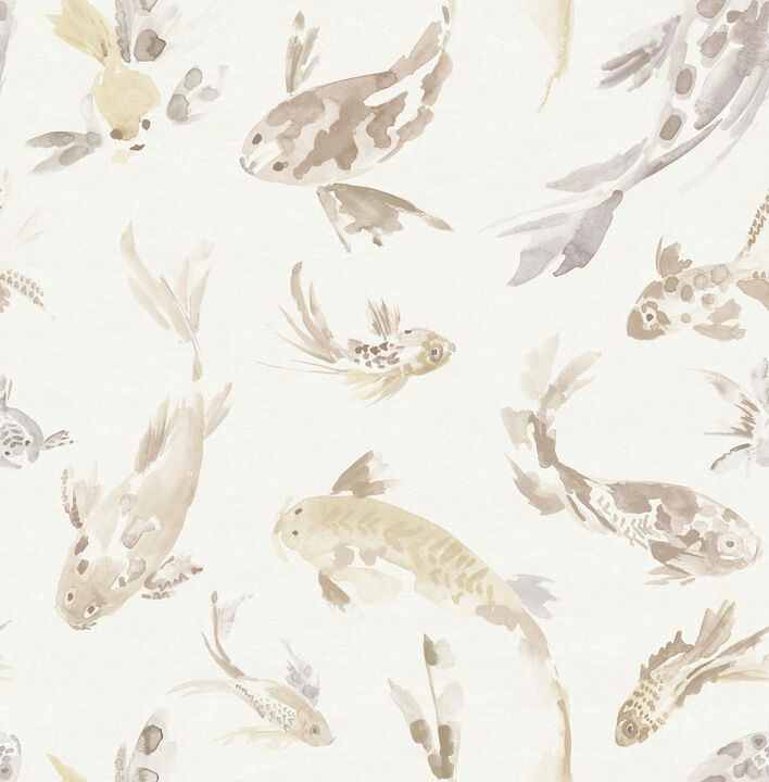 Koi Metallic Fish Wallpaper
