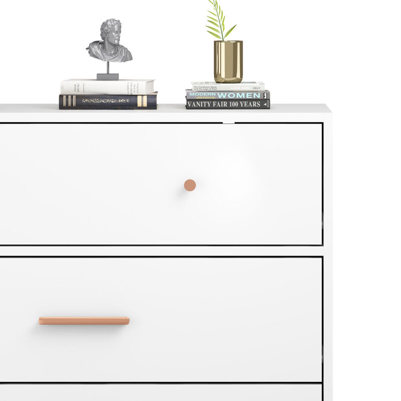Toskha Modern White Chest image number 6