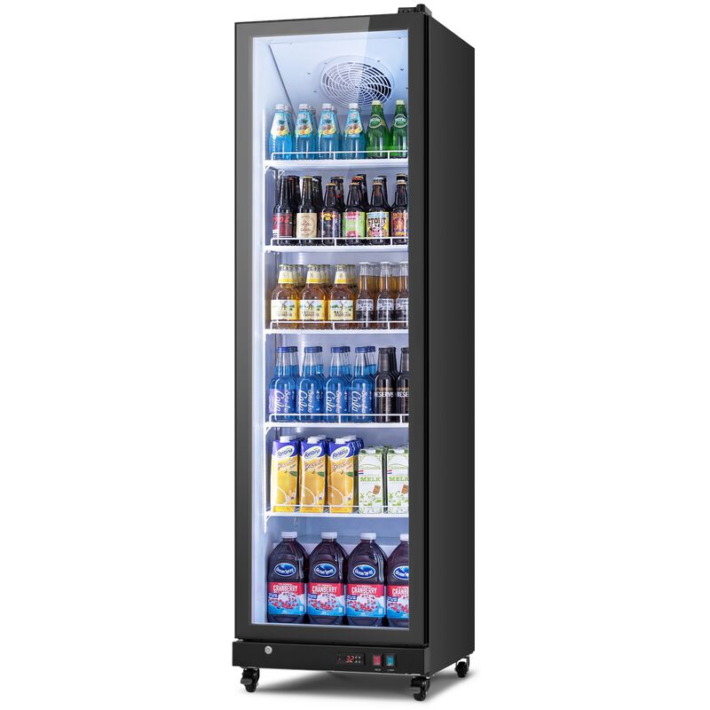 Commercial Display Beverage Refrigerator,12.36 CuFt, LED Lighting& Adjustable Shelves image number 2