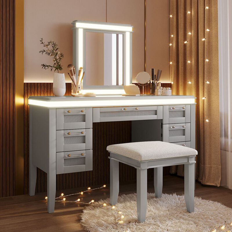 Vabsak LED Lighted Vanity Set image number 3