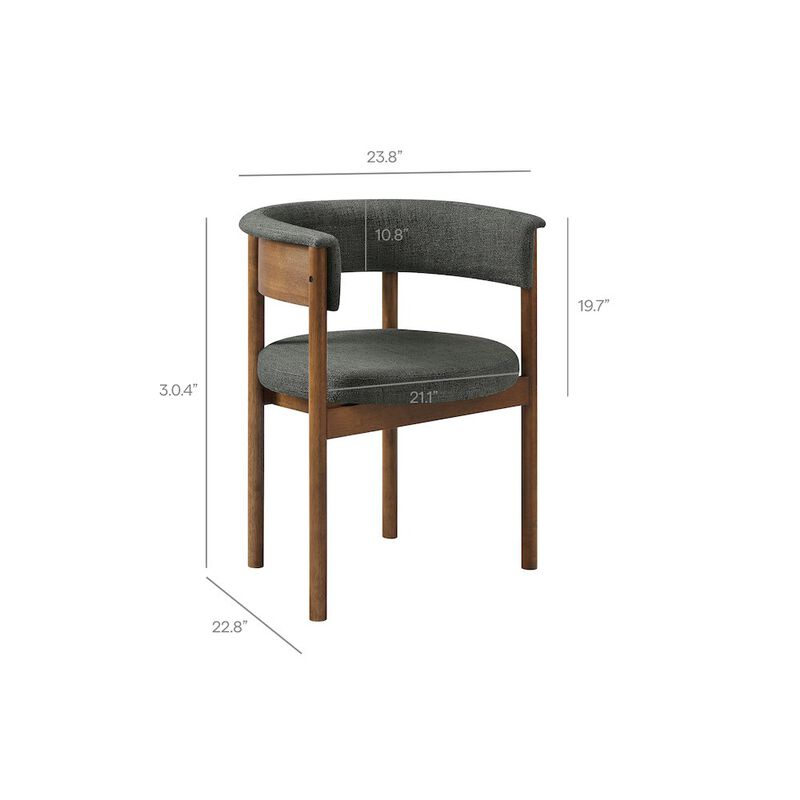 Clea Curved Upholstered Dining Chairs Set Of 2 image number 2