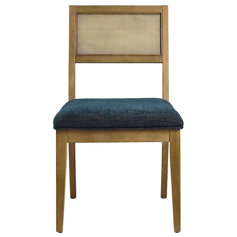Nimba Faux Rattan Fabric Dining Chairs Set of 2 image number 6